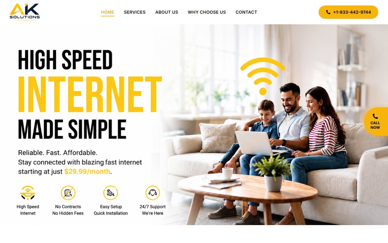 AK Solutions — ISP Business Website