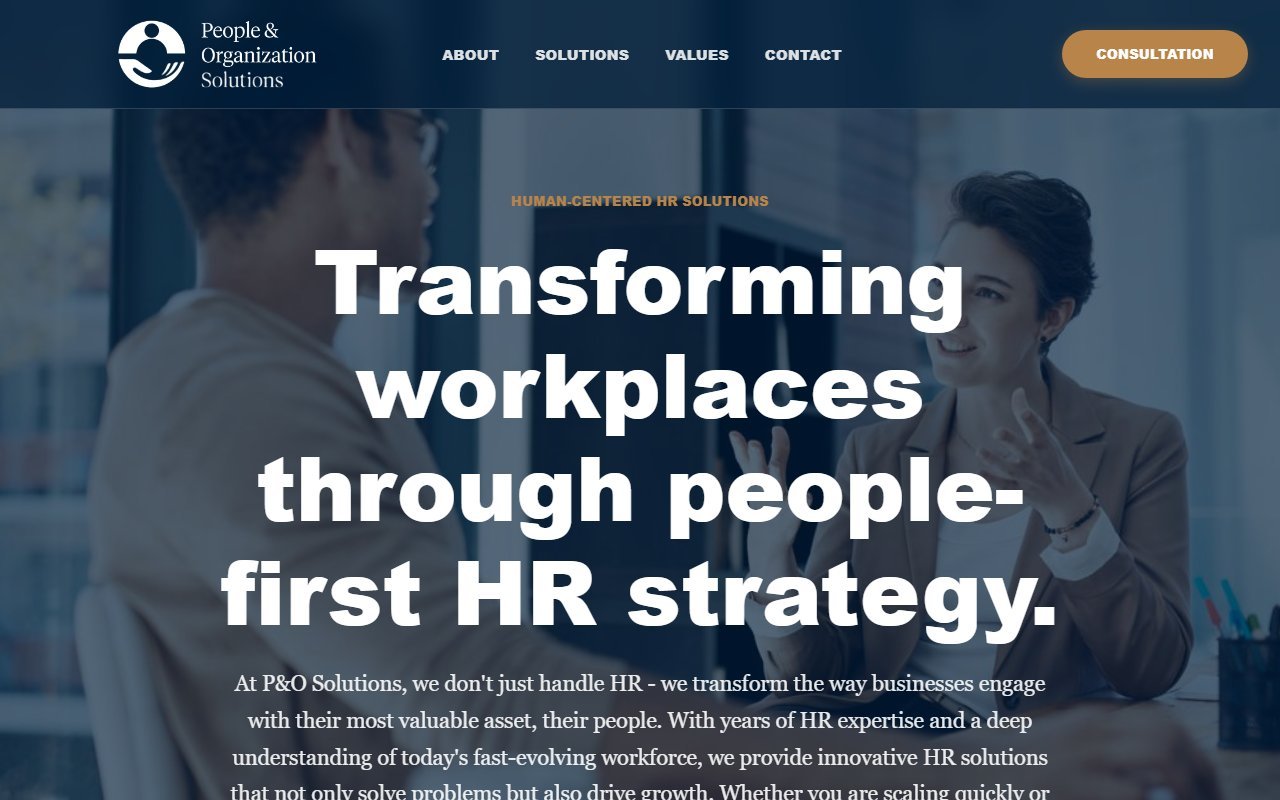 People & Organization Solutions — HR Consulting Website